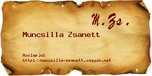 Muncsilla Zsanett névjegykártya